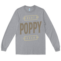 Heather Grey Mens Best Poppy Ever | Poppy Gift Long Sleeve Tee - artisFamous