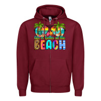 Burgundy life is better at the beach Zipper Hoodie - RanaPortraitStore