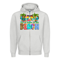 Dove Grey life is better at the beach Zipper Hoodie - RanaPortraitStore