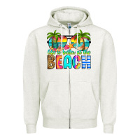 Oatmeal Heather life is better at the beach Zipper Hoodie - RanaPortraitStore