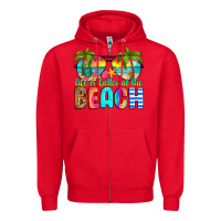 Red life is better at the beach Zipper Hoodie - RanaPortraitStore