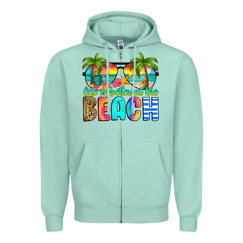 Life Is Better At The Beach Zipper Hoodie by RanaPortraitStore | Teevron