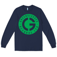 Navy Greensleeves Records Long Sleeve Tee - artisFamous