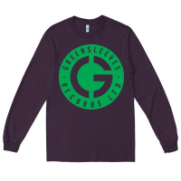 Plum Greensleeves Records Long Sleeve Tee - artisFamous