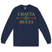 Navy chatta hucci Long Sleeve Tee - artisFamous