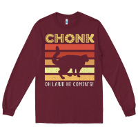 Burgundy chonk cat funny cat meme cat dad cat mom Long Sleeve Tee - artisFamous