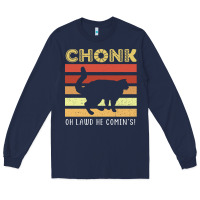 Navy chonk cat funny cat meme cat dad cat mom Long Sleeve Tee - artisFamous