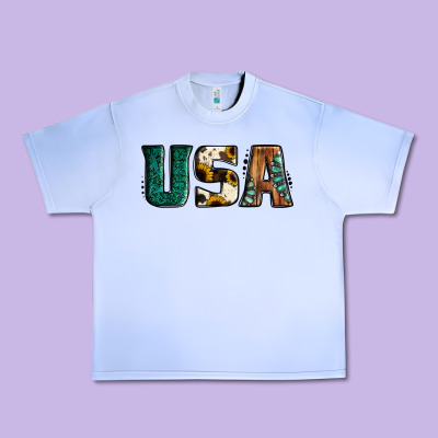 Usa Basic Bold Font Western Urban Heavy Tee Designed By Jasminsmagicworld