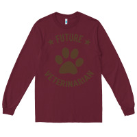 Burgundy future veterinarian Long Sleeve Tee - artisFamous
