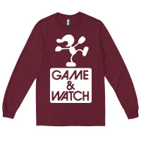 Burgundy game & watch tribute Long Sleeve Tee - artisFamous