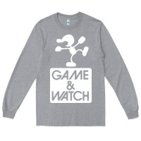 Heather Grey game & watch tribute Long Sleeve Tee - artisFamous