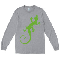 Heather Grey gecko reptile Long Sleeve Tee - artisFamous