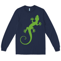 Navy gecko reptile Long Sleeve Tee - artisFamous