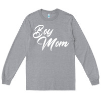 Heather Grey boy mom Long Sleeve Tee - artisFamous