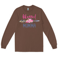 Chestnut blessed momma Long Sleeve Tee - artisFamous