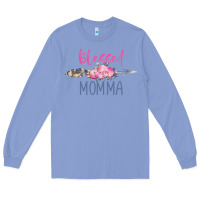 Colony Blue blessed momma Long Sleeve Tee - artisFamous