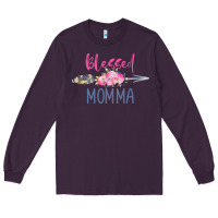Plum blessed momma Long Sleeve Tee - artisFamous
