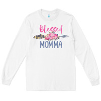 White blessed momma Long Sleeve Tee - artisFamous