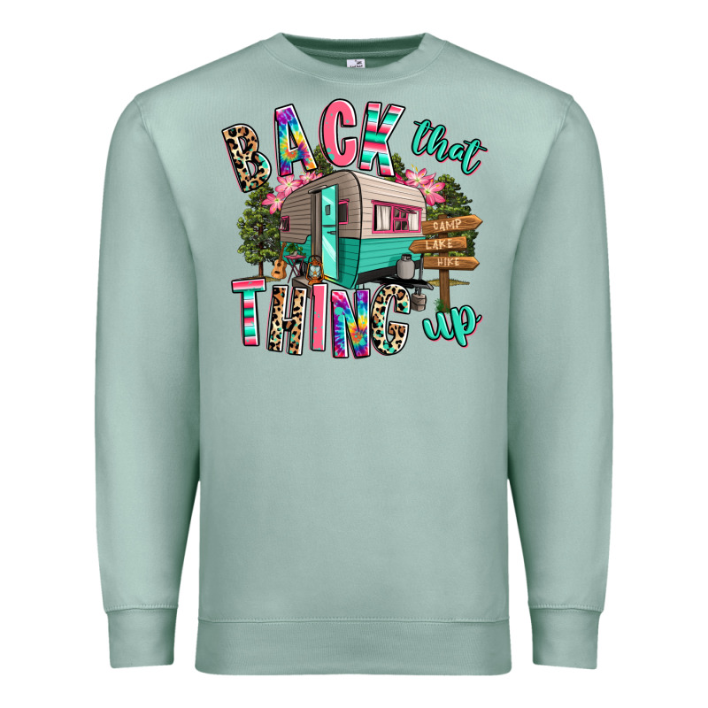 Back That Thing Up Camping Premium Sweatshirt by RanaPortraitStore | Teevron