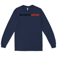 Navy interpol antics crop top Long Sleeve Tee - artisFamous