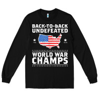Black back to back undefeated world war champs Long Sleeve Tee - artisFamous