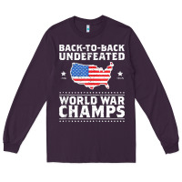 Plum back to back undefeated world war champs Long Sleeve Tee - artisFamous