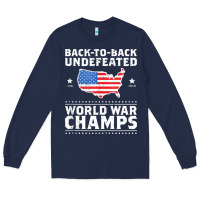 Navy back to back undefeated world war champs Long Sleeve Tee - artisFamous