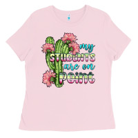 Bubblegum Pink my students are on point Ladies Tee - BundleAndBundleShop
