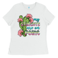 White my students are on point Ladies Tee - BundleAndBundleShop