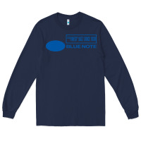 Navy blue note jazz music records Long Sleeve Tee - artisFamous