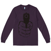 Plum hands up pistol Long Sleeve Tee - artisFamous