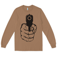 Toasted Coconut hands up pistol Long Sleeve Tee - artisFamous