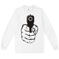 White hands up pistol Long Sleeve Tee - artisFamous