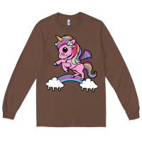 Chestnut cute unicorn Long Sleeve Tee - artisFamous