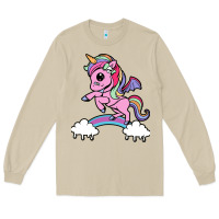 Mushroom cute unicorn Long Sleeve Tee - artisFamous