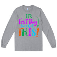 Heather Grey it's test day you got this Long Sleeve Tee - artisFamous
