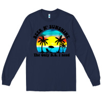 Navy beer n' sunshine the only B.S. i need Long Sleeve Tee - artisFamous
