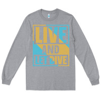 Heather Grey Live And Let Dive Retro Style Long Sleeve Tee - artisFamous
