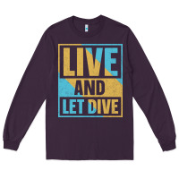 Plum Live And Let Dive Retro Style Long Sleeve Tee - artisFamous