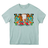 Arona Mom Cow Flowers Heavy Core Tee - CowCowDesign