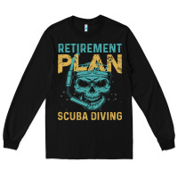 Black Retirement Plan Scuba Diving Long Sleeve Tee - artisFamous
