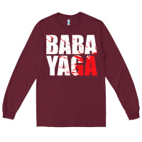 Burgundy action film lovers   ba.b.a   y.a.g.a  gear t shirt Long Sleeve Tee - artisFamous