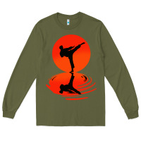Army Green karate and kung fu Long Sleeve Tee - artisFamous