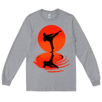 Heather Grey karate and kung fu Long Sleeve Tee - artisFamous