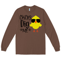Chestnut kids chick dig me christian Long Sleeve Tee - artisFamous