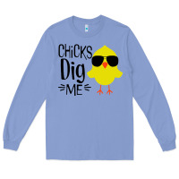 Colony Blue kids chick dig me christian Long Sleeve Tee - artisFamous