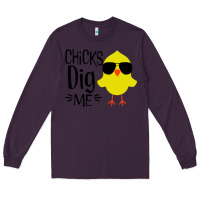 Plum kids chick dig me christian Long Sleeve Tee - artisFamous