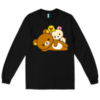 Black rilakkuma rila head shirt Long Sleeve Tee - artisFamous