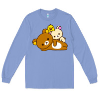 Colony Blue rilakkuma rila head shirt Long Sleeve Tee - artisFamous