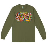 Army Green basketball sister Long Sleeve Tee - CowhideDigitalArt